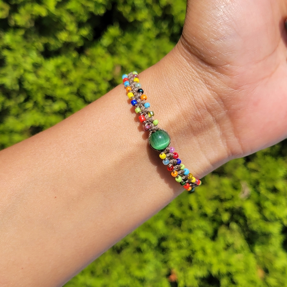 Colorful Waterproof Macrame Beaded Bracelets - Picture 4 of 5